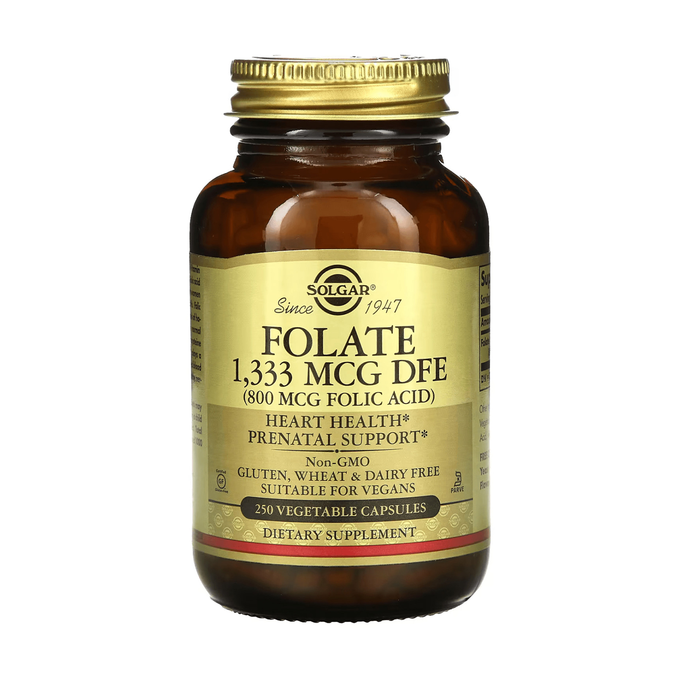 Фолієва кислота Solgar Folic Acid 800 мкг, 250 капсул